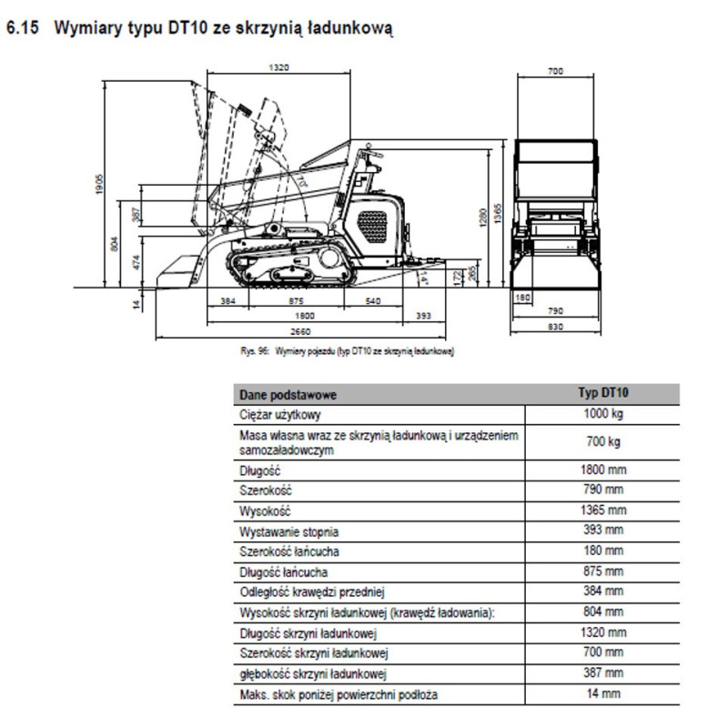 Wozidło gąsienicowe Wacker Neuson DT10